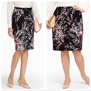 Talbots Wispy Floral Pencil Skirt
